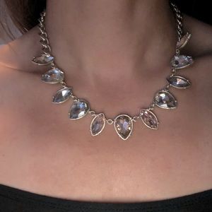 RW&Co. Pink and grey Gemstone necklace 19”